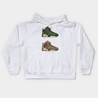 AJ 6 Retro Scot Sneaker Kids Hoodie